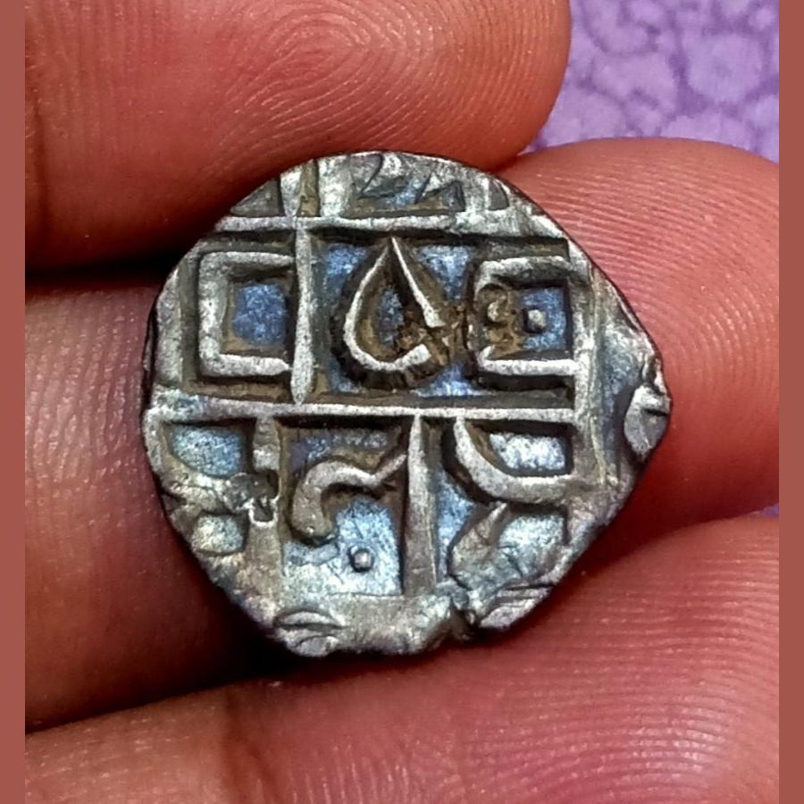 North East COOCHBEHAR Silver 1/2 Rupee HARENDRA/DEVENDRA **VERY SCARE** UNC Grade.