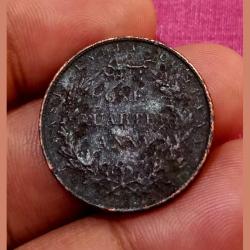 Alternative view of British India ONE QUARTER ANNA Year 1858 "EAST INDIA COMPANY" Inverted Axis **RARE** Used Condition Poor Grade.