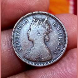Alternative view of British India Half Pice Year 1895 Victoria Empress Scare Collectable Grade