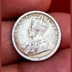 Alternative view of British India Silver 1/4 Rupee Year 1912 King GEORGE-V **SCARE** Collectable Grade.