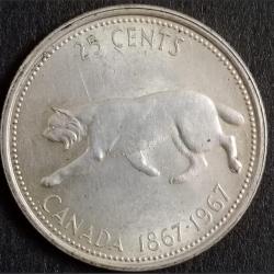 Canada 1967 ,25 Cent Commemorative Coin, Silver Unc Coin (#sku 1212 )