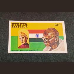 SCOTLAND POSTAL ISSUE On MAHATMA GANDHI and NEHRU in Mint Condition.