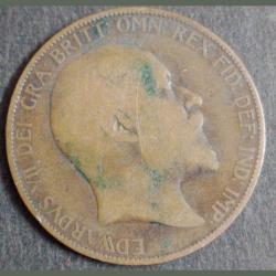 Alternative view of England ,Edward One Penny, 1907 ( # Sku 1907 )