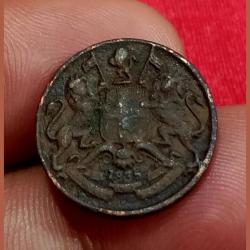 Alternative view of British India 1/12 ANNA Year 1835 EAST INDIA COMPANY **RARE** Used Condition.