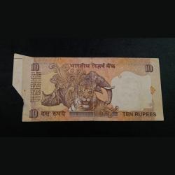 Alternative view of 10 Rupees Previous Gandhi Series Signature BIMAL JALAN with EXTRA PAPER Misprinting in Collectable Grade.