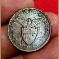 Alternative view of UNITED STATES OF AMERICA "PHILIPPINES" 1 CENTAVOS Year 1905 Thomas Woodrow Wilson **RARE** Collectable Grade.