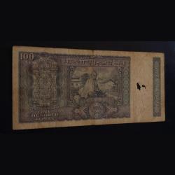 тВ╣ 100 note Mahatma Gandhi sitting on the back side signature L.K. jha