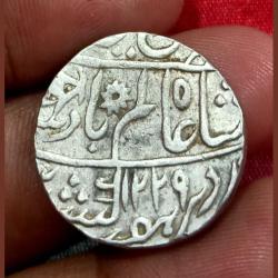 PRESIDENCY SHAH ALAM-II Silver FISH 🐟 Rupee AH 1229 RY- 49 AWADH BANARAS Mint **SARE** Collectable