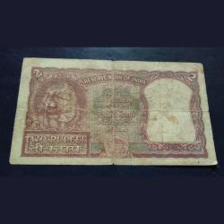 Alternative view of Rare Two Rupees Reserve Bank Note Of Republic India