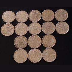 16 DIFFERENT YEARS HALF ruppee DATES DETAILS:- 1916/17/1918/19/21/22/23/24/25/26/28/