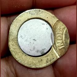 Alternative view of 10 Rupees Old COMMEMORATIVE Issue TATYA TOPE Major OFF CENTER Error **V.RARE** Collectable Grade.