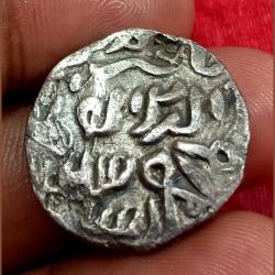 Alternative view of Bengal Sultanate Silver Tanka Nasurdin Mahmood Mint- Dar-ul-dar Rare Collectable Grade.