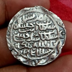 Bengal Sultanate Silver Tanka Nusrat Shah Date 825 Nusratabad Mint With Margin Rare Collectable.