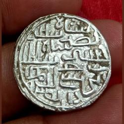 Alternative view of BENGAL SULTANATE Silver Tanka NUSRAT SHAH Dated 93 DAR-UL-DAR Mint RARE High Grade.