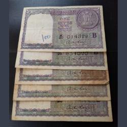 AK Roy Signature Rs 1 year 1957 rare piece 5