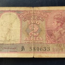 2 ruppes cd deshmukh geroge VI