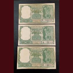 5 Rupees Old Big FAFRA Issue Signature P.C BHATTACHARYA Lot 3 Notes **VERY SCARE** High Grades.