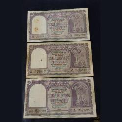 10 ruppes big size 3 different signature