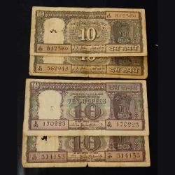 M.Ghandhi and diamond issue 4 different 10 ruppes