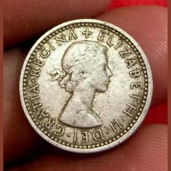 Alternative view of GREAT BRITAIN Year 1962 Cu/Ni SIX PENCE QUEEN ELIZABETH-II in High Collectable Grade.