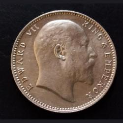 Alternative view of Edward 7th excellent condition 1906 ruppee 1