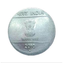 2 Rs Fss Mudra Series 2010 Noida Mint Wrong Planchet Struck on 1 Rupee Flan **Rare** UNC Grade