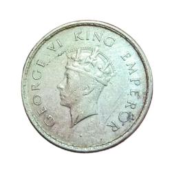 Alternative view of British India Silver 1/2 Rupee KEY DATE Year 1938 King GEORGE-VI **RARE** Collectable Grade.