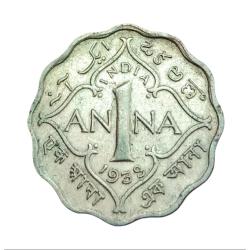 British India ONE ANNA Cu/Ni KEY DATE Year 1938 King GEORGE-VI **RARE** High Grade.
