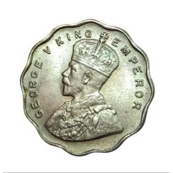 Alternative view of British India One Anna Cu/ni Year 1934 King George - V Scare Very High Grade