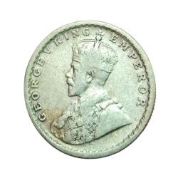 Alternative view of British India Silver 1/2 Rupee Key Year 1927 King George - V Scare High Collectable Grade.