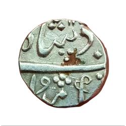 Alternative view of BARODA STATE Silver 1/2 Rupee **V. SCARE** Collectable Grade.