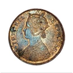 Alternative view of British India ONE QUARTER ANNA Year 1900 VICTORIA EMPRESS **SCARE** UNC Orginal RAW Grade