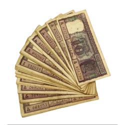10 Rupees Old ORNAMENTAL Diamond 💎 Issue Mixed Lot 10 Notes **RARE** Used Conditions.