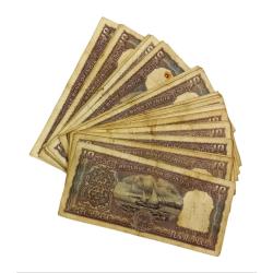 Alternative view of 10 Rupees Old ORNAMENTAL Diamond 💎 Issue Mixed Lot 10 Notes **RARE** Used Conditions.
