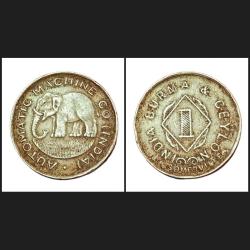 INDIA, BURMA & CEYLON 1 SOMERVILLE Cu/Ni TOKEN 🐘 Portrait **RARE** Highly Collectable