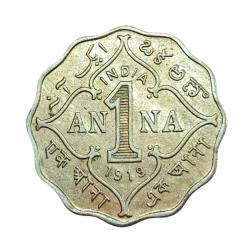 British India ONE ANNA Cu/Ni Year 1919 King GEORGE-V **SCARE** High Collectable Grade