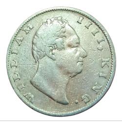 Alternative view of British India EAST INDIA COMPANY Silver Rupee 1835 King WILLIAM-IV **V. SCARE** Collectable Grade
