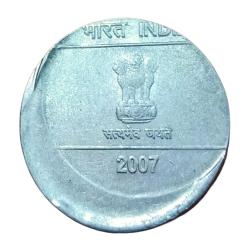 5 Rupees Fss WAVE 🌊 Series Year 2007 Vertical OFF CENTER Error **V. SCARE** Collectable Grade.