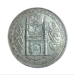 HYDERABAD STATE Silver Rupee Dated AH 1322 MIR MAHBUB ALI KHAN **V. SCARE** High Collectable Grade.