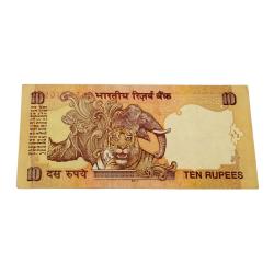 Alternative view of 10 Rupees D.SUBBARAO Year 2011 STAR ⭐ REPLACEMENT Issue SEMI-FANCY Number in Collectable Grade.