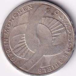 Alternative view of 1972 Germany, Federal Republic of 10 Deutsche Mark Olympic Games in Munich Silver Weight 15. 5g #R68