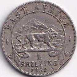 1952 East Africa 1 Shilling - George VI Weight 7.81 g Rare Coin #R98