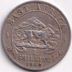 1950 East Africa 1 Shilling - George VI Weight 7.81 g Coin #R160