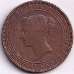 1870 Sri Lanka 5 Cents - Victoria Queen Weight 18.6 g Big Size Rare Coin #R163
