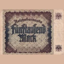 Alternative view of German 5000 Mark 1922 Very Old Rare Note Lowest Price Bank Note