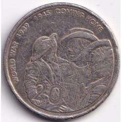 2005 Australia 20 Cents - Elizabeth II 4th Portrait - Coming Home - End of World War II Coin #B12