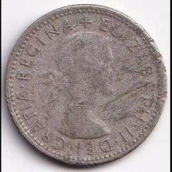 Alternative view of 1953 Australia 1 Shilling - Elizabeth II 1st Portrait - without "F:D:" Silver Coin #B14