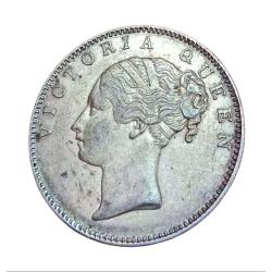 Alternative view of British India Silver Rupee 1840 "EAST INDIA COMPANY" Queen CONTINUOUS LEGEND **RARE** High Grade.