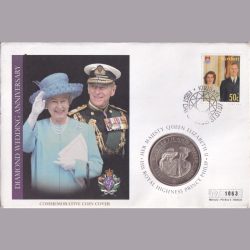 Cook Islands 1 Dollar- 2007 Elizabeth II And Philip Commemorative Coin Gem Unc Coin