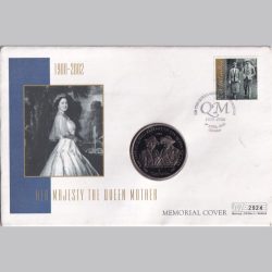 Gibraltar 1 Crown - Elizabeth II Christening of William 2002 Gem Unc With First Day Cover Mint Coin